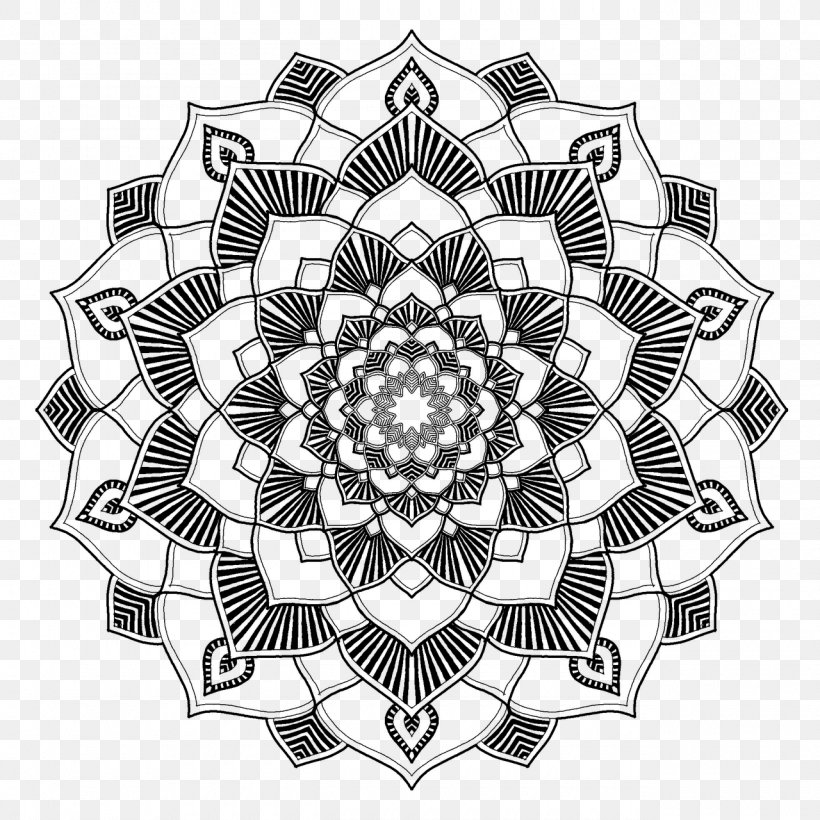 Mandala Coloring Book Line Art, PNG, 1280x1280px, Mandala, Art Therapy, Black And White, Child, Coloring Book Download Free