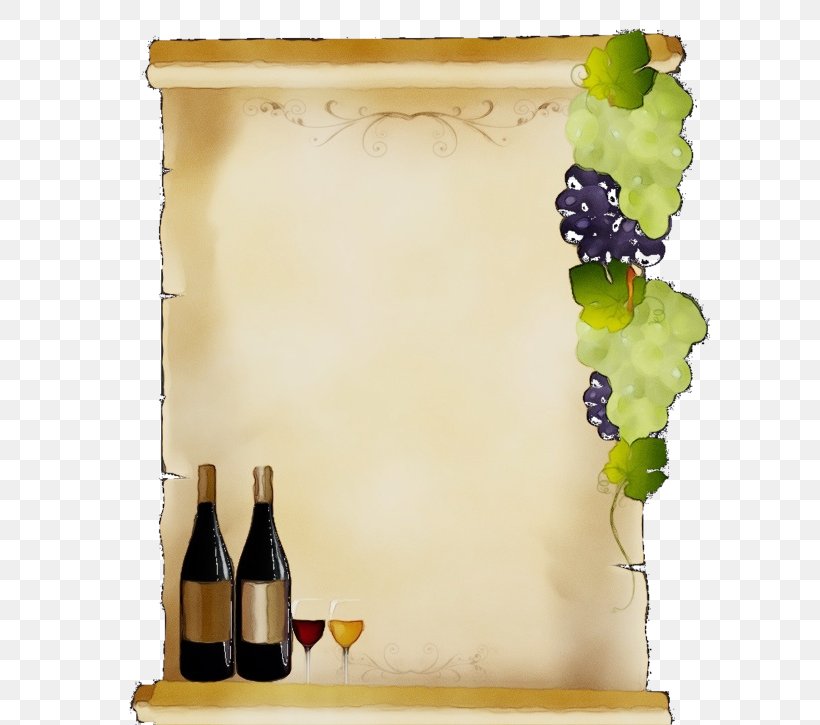Watercolor Background Frame, PNG, 600x725px, Watercolor, Bottle, Dessert Wine, Drink, Drinkware Download Free