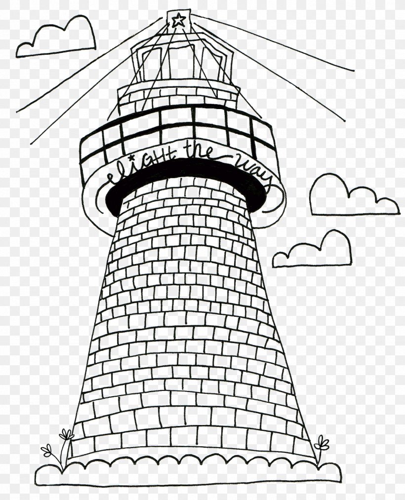Drawing Lighthouse Coloring Book, PNG, 1294x1600px, Drawing, Area, Artwork, Black And White, Color Download Free