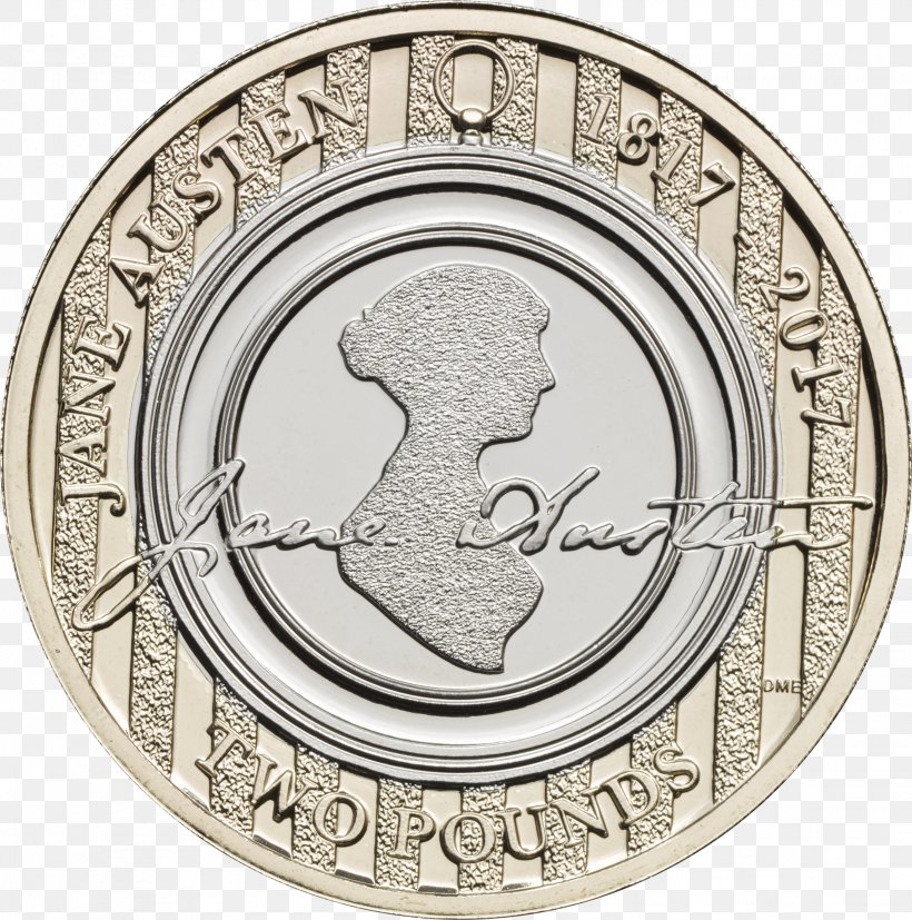 Jane Austen Centre Royal Mint Two Pounds Author Coin, PNG, 2286x2306px, Jane Austen Centre, Author, Coin, Coins Of The Pound Sterling, Commemorative Coin Download Free