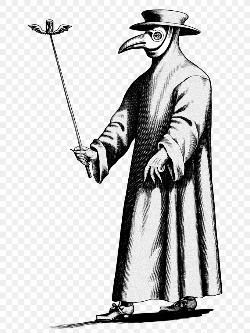 Black Death Great Plague Of London Plague Doctor Costume Physician, PNG