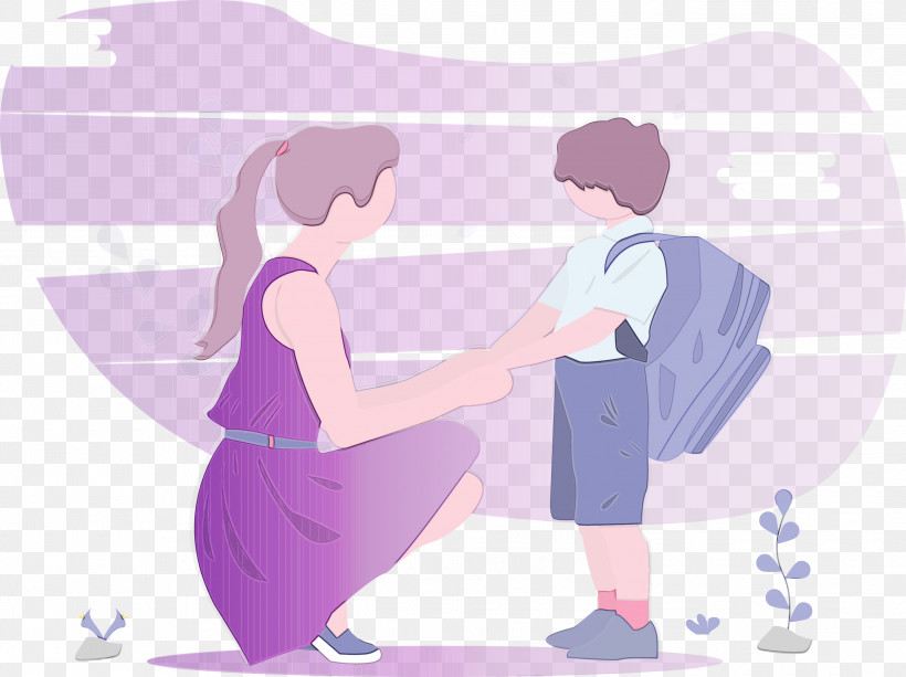 Cartoon Purple Violet Gesture Hand, PNG, 2999x2244px, Back To School, Boy, Cartoon, Gesture, Hand Download Free