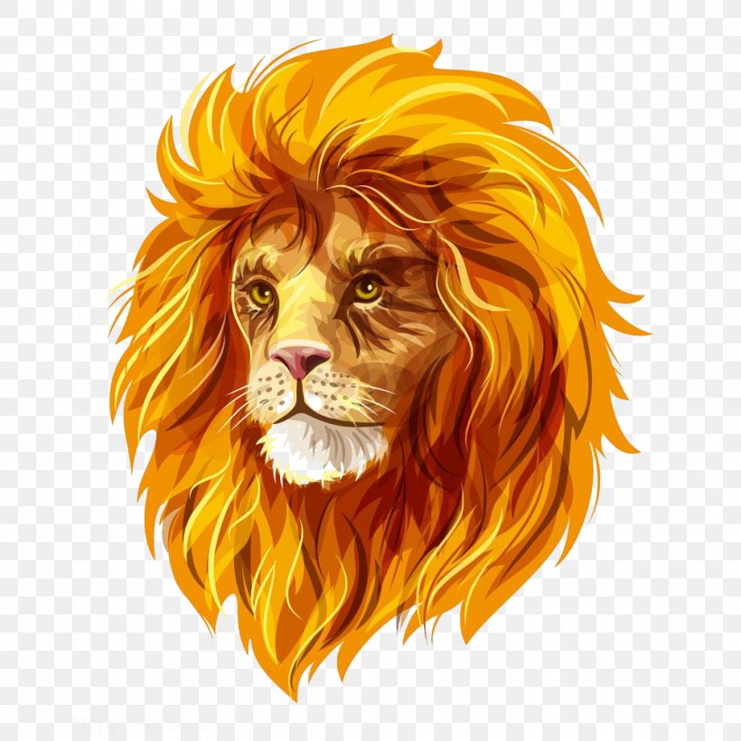 Lion Stock Illustration Royalty-free, PNG, 1000x1000px, Lion, Art, Big Cats, Carnivoran, Cat Like Mammal Download Free