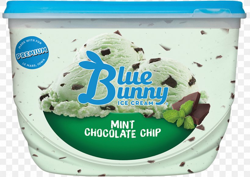 Chocolate Ice Cream Fudge Mint Chocolate Chip, PNG, 847x600px, Cream, Blue Bunny, Brand, Chocolate, Chocolate Chip Download Free