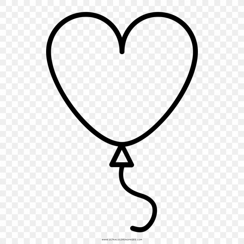 Coloring Book Drawing Toy Balloon Heart, PNG, 1000x1000px, Watercolor, Cartoon, Flower, Frame, Heart Download Free