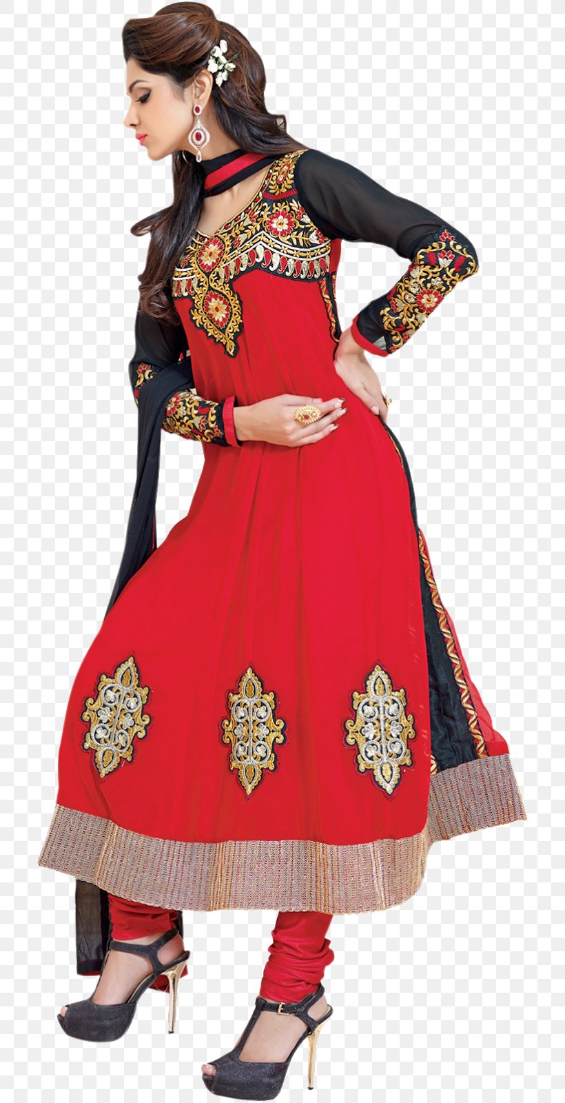 Anarkali Churidar Fashion Georgette Sari, PNG, 717x1600px, Anarkali, Chiffon, Churidar, Costume, Costume Design Download Free