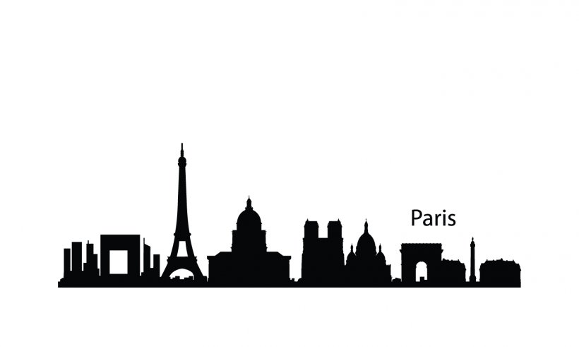 Skyline Wall Decal Silhouette Cityscape, PNG, 1500x900px, Paris, Art, Black And White, Brand, City Download Free
