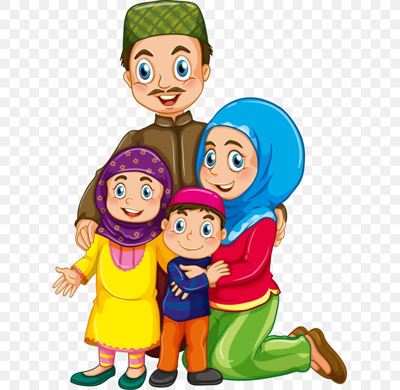 Muslim Islam Family Clip Art, PNG, 605x800px, Muslim, Art, Boy, Cartoon, Cheek Download Free