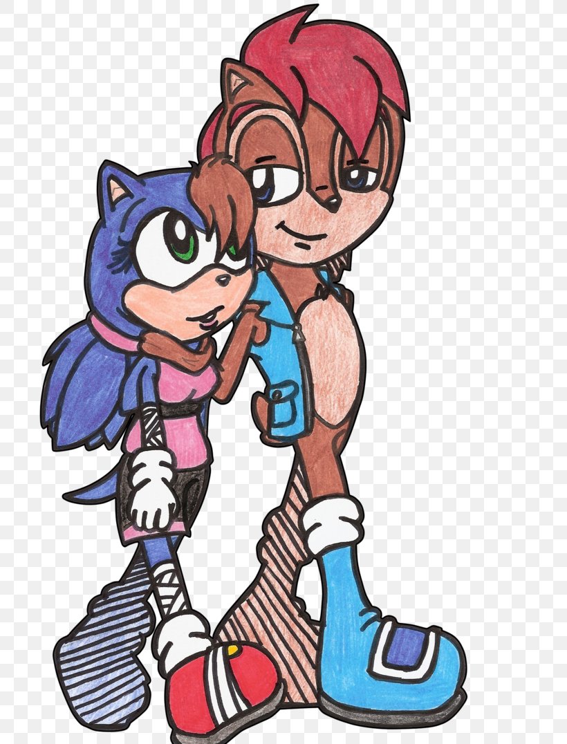 Sonic The Hedgehog DeviantArt Gender Bender, PNG, 743x1076px, Watercolor, Cartoon, Flower, Frame, Heart Download Free