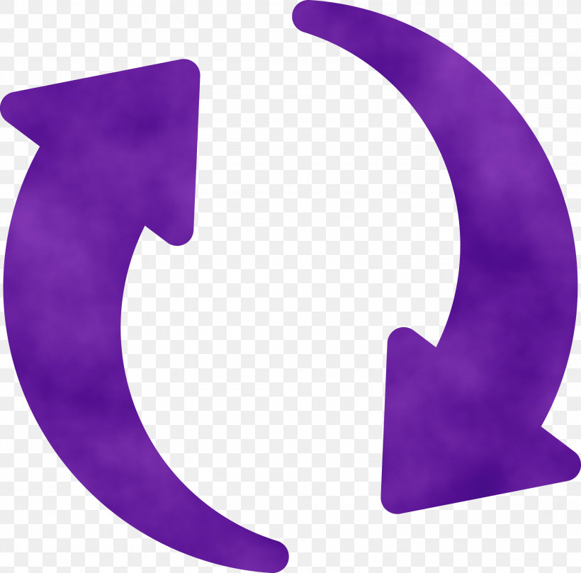 Violet Purple Font Symbol, PNG, 3000x2963px, Reload Arrow, Paint, Purple, Symbol, Violet Download Free