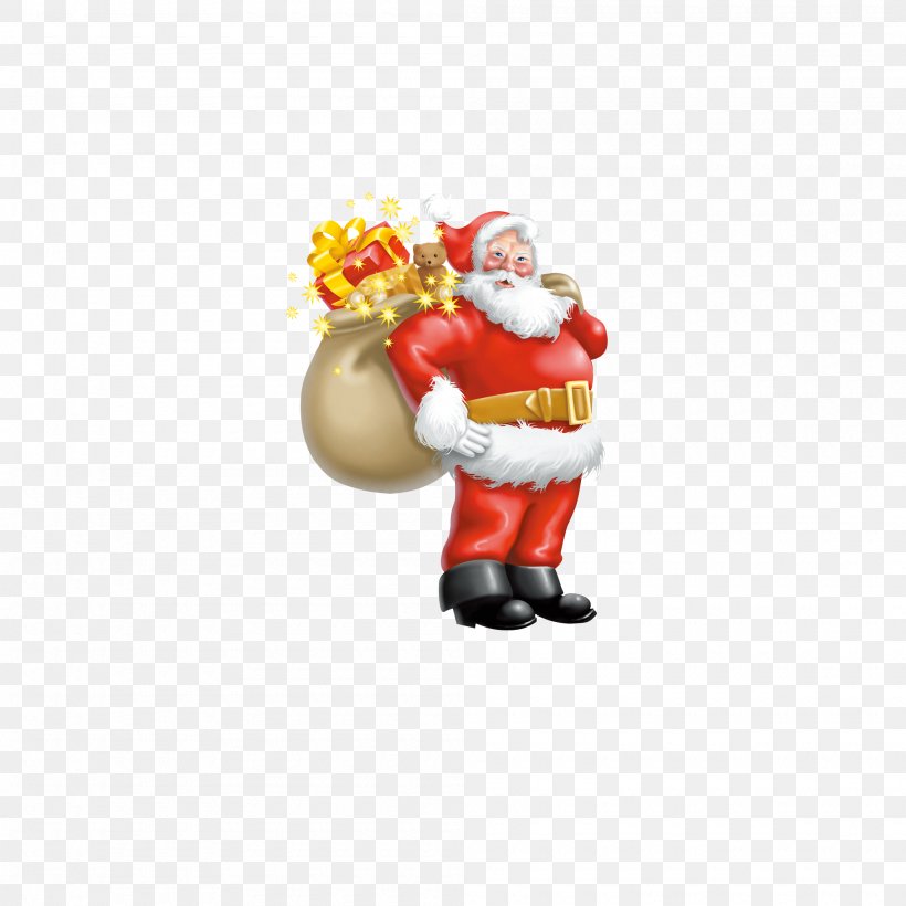 Santa Claus Reindeer Christmas Tree Gift, PNG, 2000x2000px, Santa Claus, Christmas, Christmas And Holiday Season, Christmas Decoration, Christmas Lights Download Free