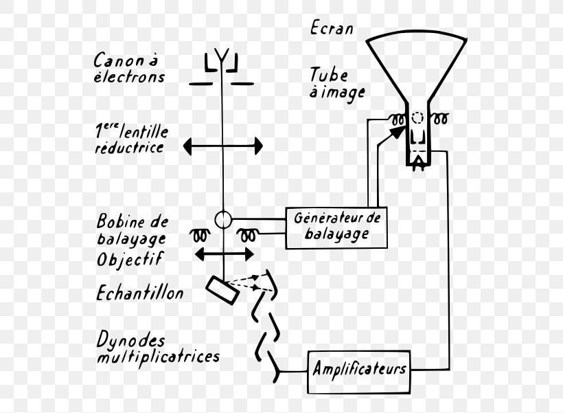 Scanning Electron Microscope Scanning Transmission Electron Microscopy Optical Microscope, PNG, 634x601px, Scanning Electron Microscope, Area, Atom, Auto Part, Black And White Download Free