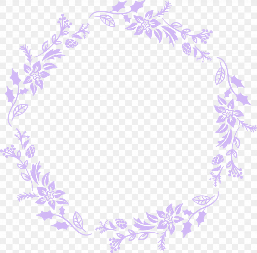 Christmas Frame Floral Frame Flower Frame, PNG, 3000x2963px, Christmas Frame, Floral Frame, Flower Frame, Lilac, Plant Download Free