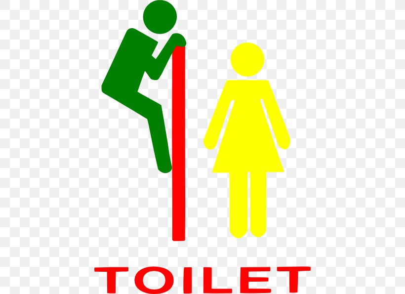 Public Toilet Bathroom Sign Clip Art, PNG, 438x595px, Toilet, Area, Artwork, Bathroom, Brand Download Free