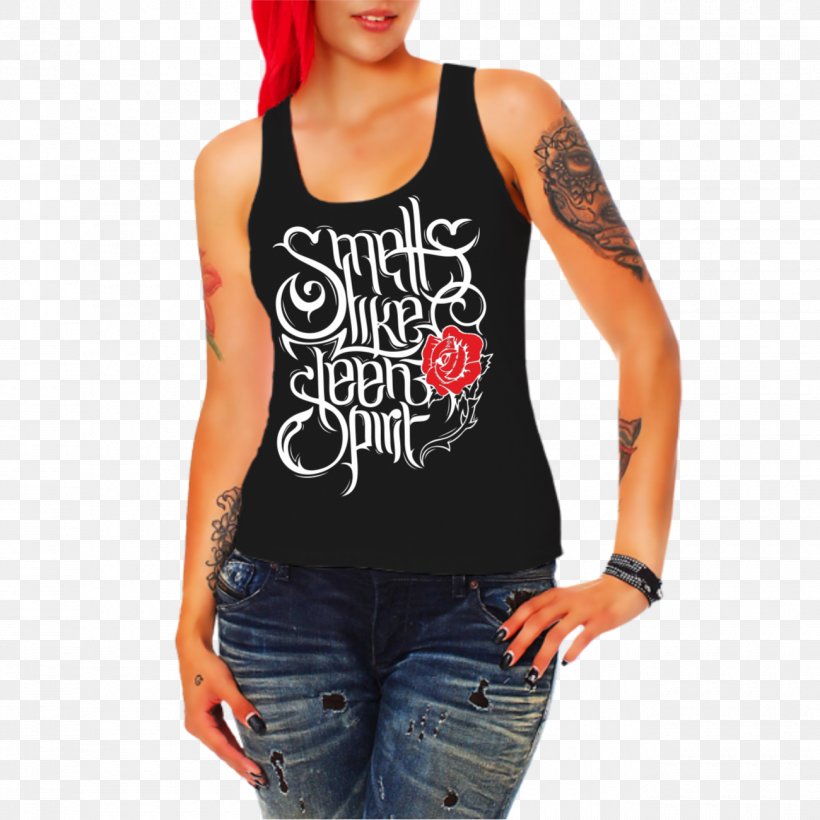 T-shirt Top Sleeveless Shirt Woman, PNG, 1300x1300px, Watercolor, Cartoon, Flower, Frame, Heart Download Free