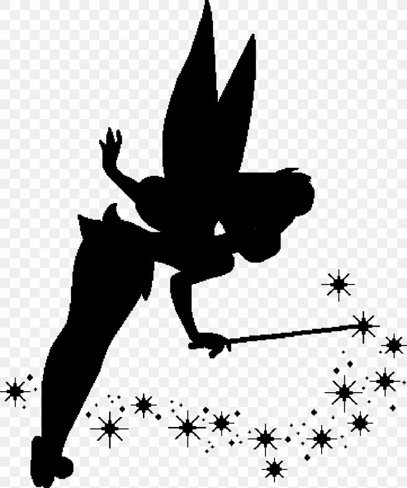Tinker Bell Ariel Peeter Paan Peter Pan Silhouette, PNG, 854x1024px, Tinker Bell, Ariel, Art, Bird, Black And White Download Free