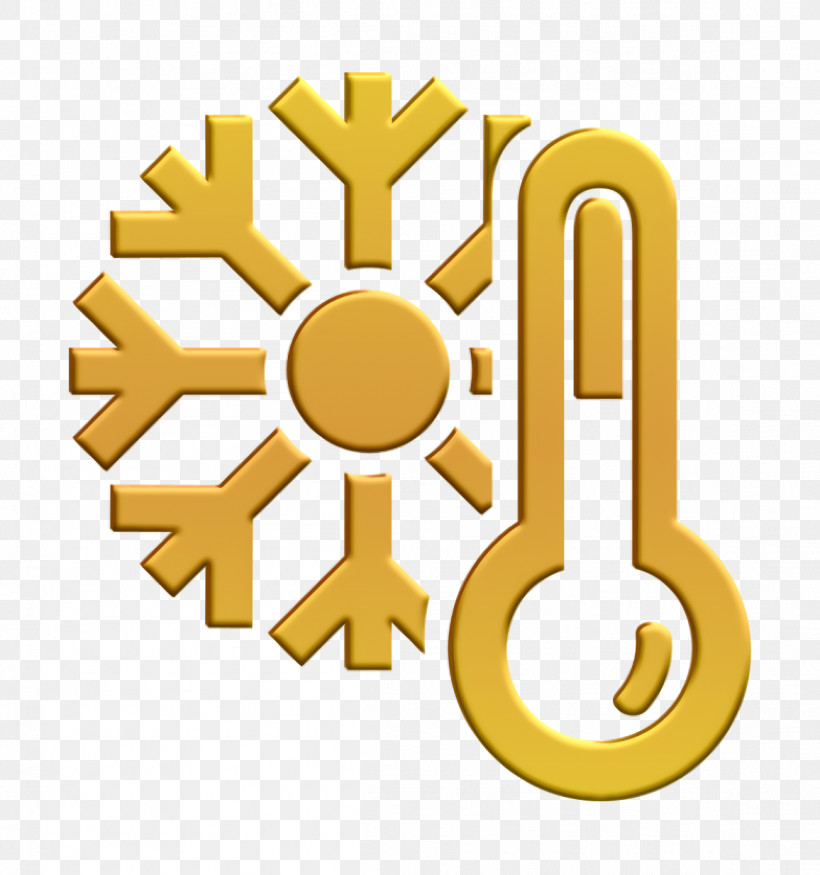 Cold Icon Mercury Thermometer And A Snowflake Icon Weather Icon, PNG, 1156x1234px, Cold Icon, Symbol, Weather Icon, Yellow Download Free