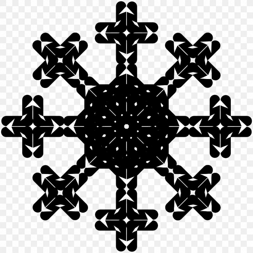 Snowflake Clip Art, PNG, 900x900px, Snowflake, Black And White, Cross, Ice, Royaltyfree Download Free