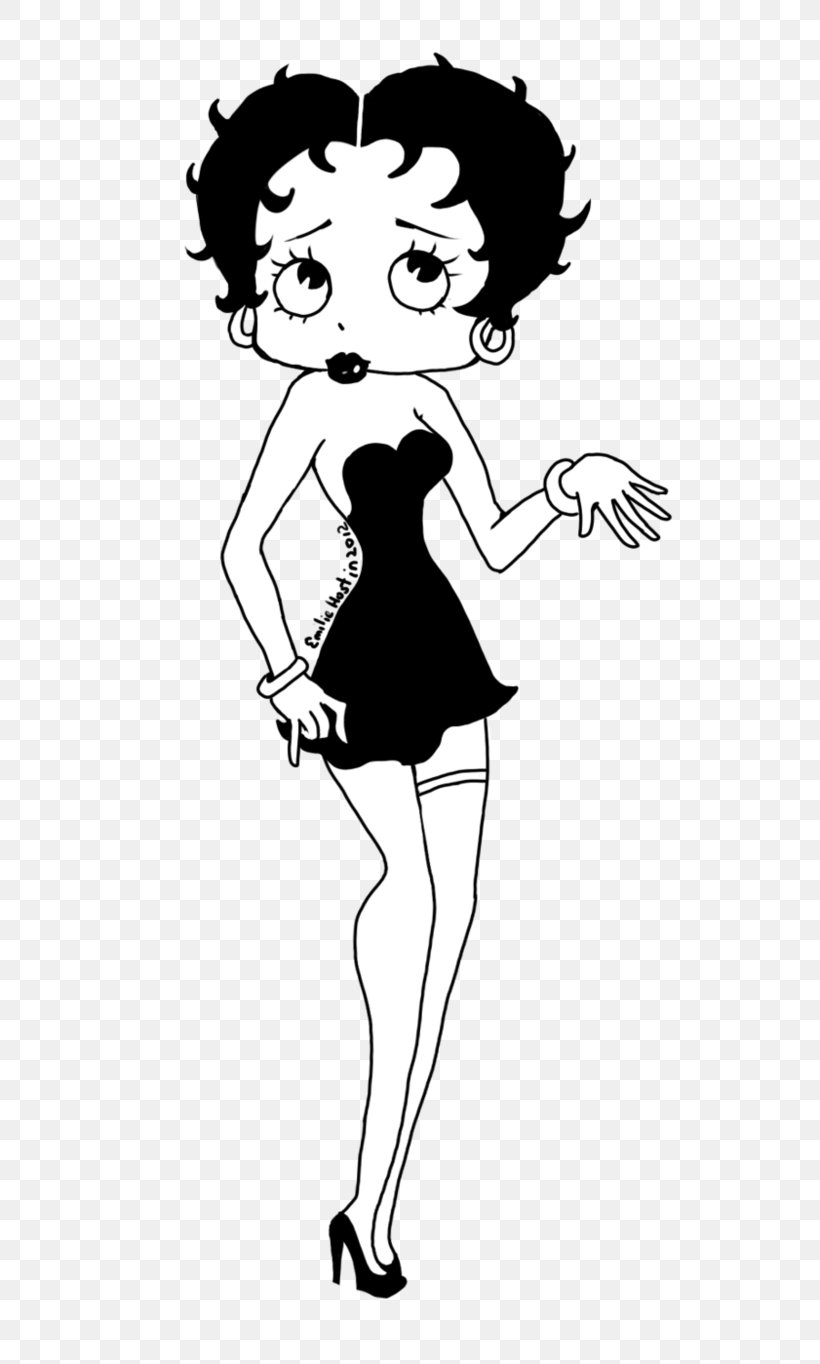 Betty Boop Popeye Black And White Minnie Mouse Golden Age Of American Animation, PNG, 585x1364px, Watercolor, Cartoon, Flower, Frame, Heart Download Free