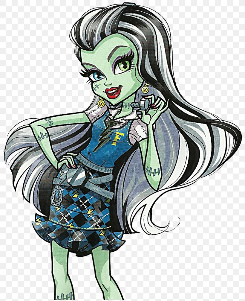 Frankie Stein Monster High Doll Ever After High Barbie, PNG, 815x1006px, Watercolor, Cartoon, Flower, Frame, Heart Download Free