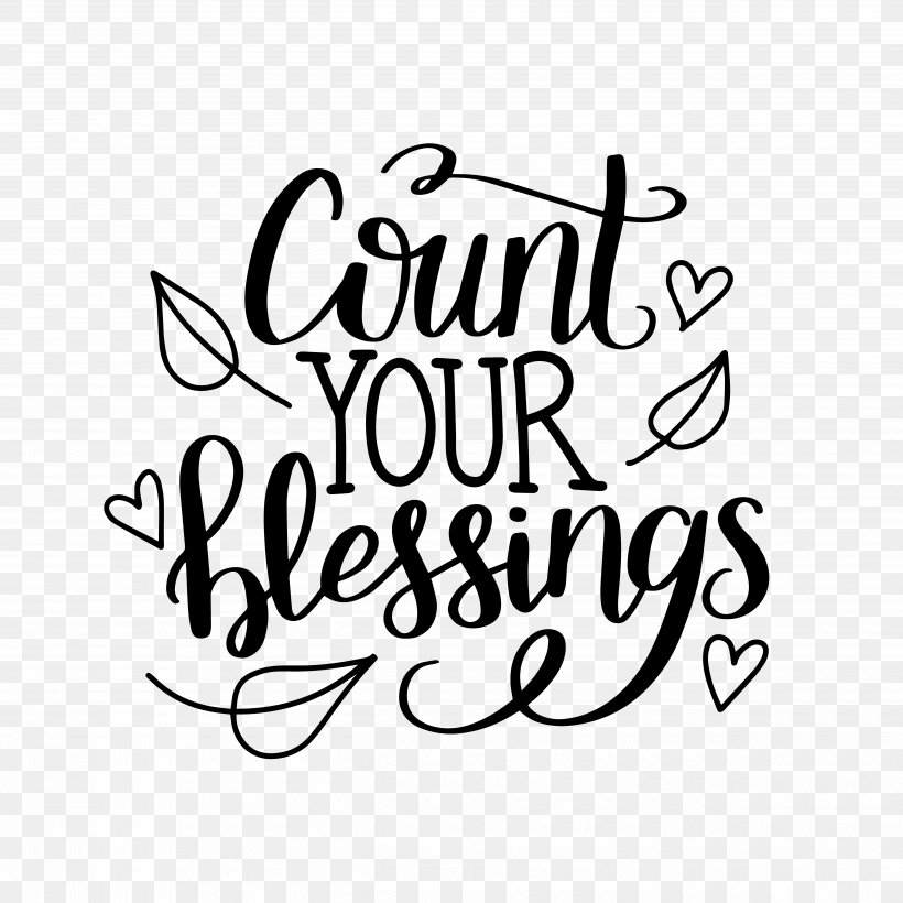 Count Your Blessings Clip Art, PNG, 5000x5000px, Blessing, Area, Art, Black, Black And White Download Free