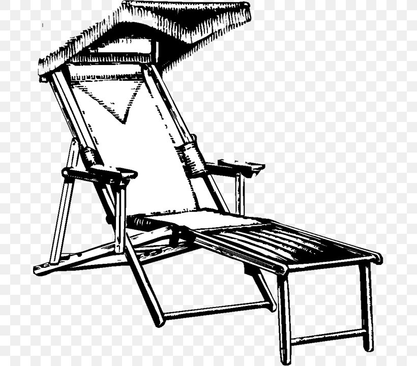 Folding Chair Table Furniture Deckchair, PNG, 689x720px, Chair, Black And White, Chaise Longue, Deckchair, Folding Chair Download Free