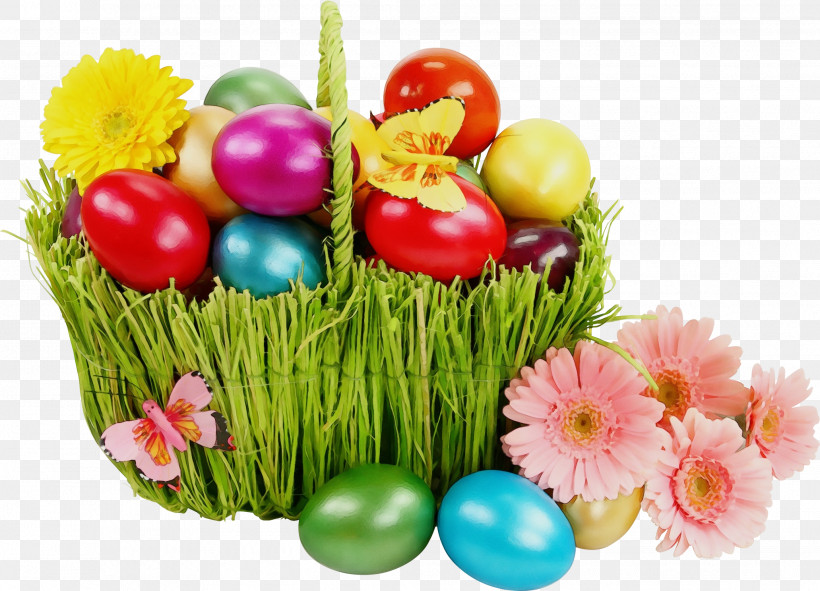 Easter Egg, PNG, 2063x1488px, Watercolor, Easter, Easter Egg, Flower, Food Download Free