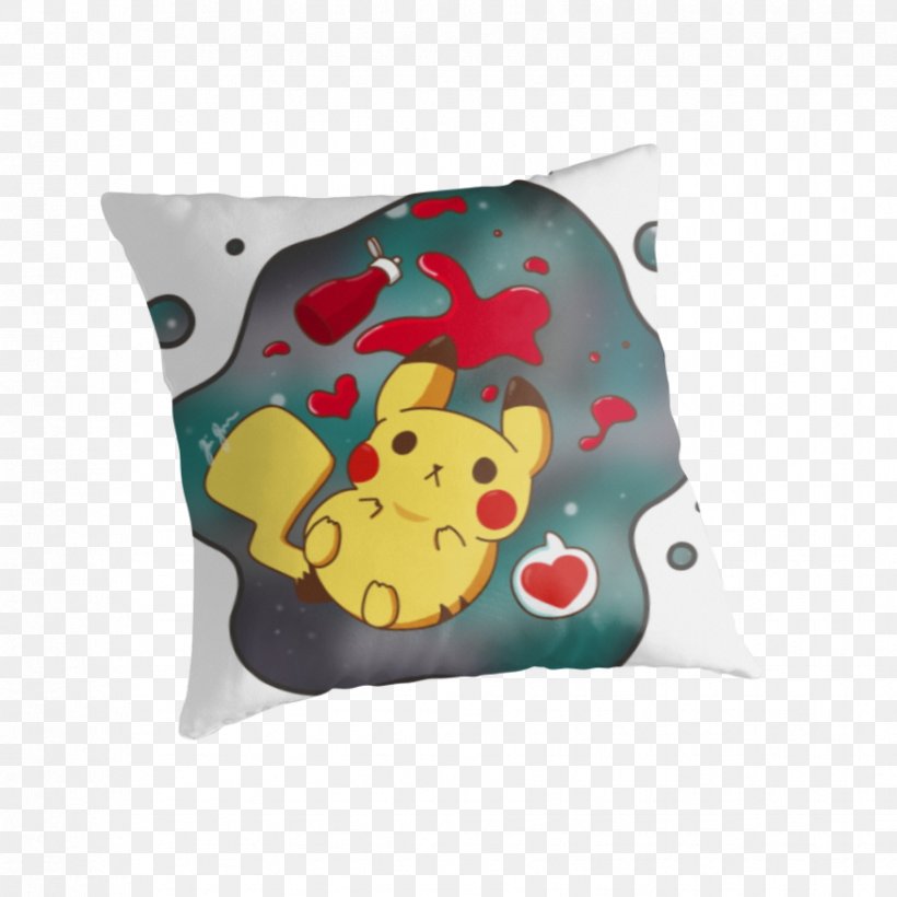 Pikachu Ketchup Pokémon Throw Pillows, PNG, 875x875px, Watercolor, Cartoon, Flower, Frame, Heart Download Free