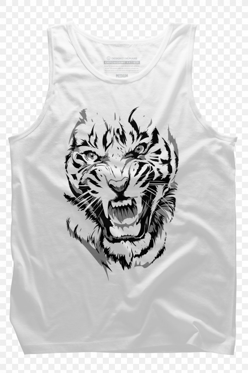 Tiger T-shirt Sleeveless Shirt Cat, PNG, 1200x1800px, Tiger, Active Tank, Big Cat, Big Cats, Black Download Free