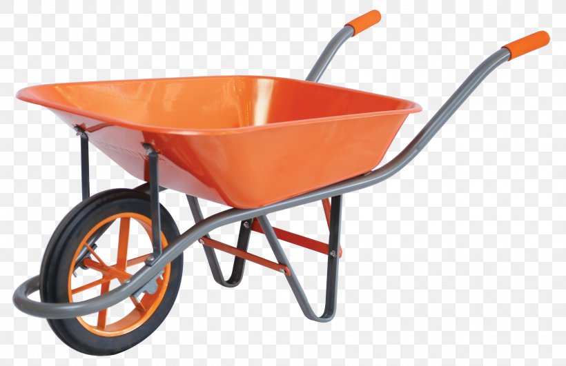 Wheelbarrow, PNG, 2268x1470px, Wheelbarrow, Cart, Orange, Vehicle Download Free