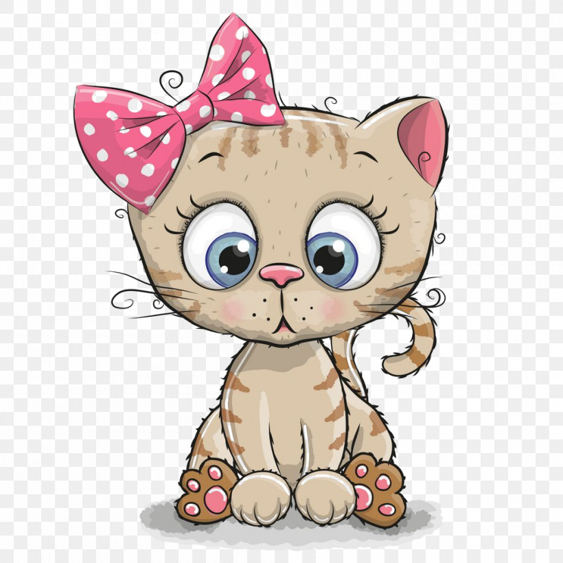 Cat Cartoon Pink Kitten Small To Medium-sized Cats, PNG, 1000x1000px, Cat, Animation, Cartoon, Kitten, Nose Download Free