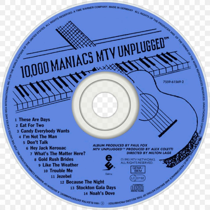 Compact Disc MTV Unplugged 10,000 Maniacs Product Supply Chain Management, PNG, 1000x1000px, Compact Disc, Appnet, Brand, Data Storage Device, Disk Image Download Free