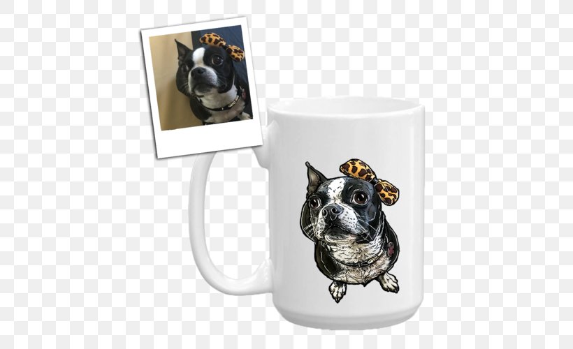Boston Terrier Mug French Bulldog Dog Breed Cat, PNG, 500x500px, Boston Terrier, Animal, Carnivoran, Cat, Coffee Cup Download Free