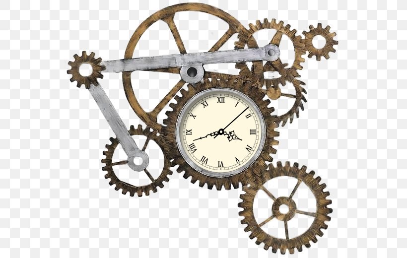 Clock Face Gear Movement, PNG, 560x520px, Clock, Bicycle Chain, Bicycle Drivetrain Part, Bicycle Part, Bicycle Wheel Download Free