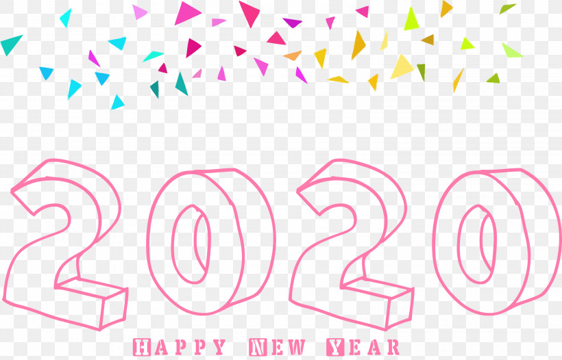 Happy New Year 2020 New Year 2020 New Years, PNG, 3000x1925px, Happy New Year 2020, Line, Logo, New Year 2020, New Years Download Free