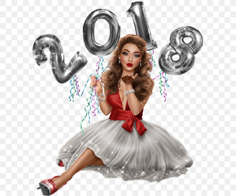 New Year's Eve Woman 0, PNG, 600x680px, 2018, New Year, Brown Hair, Costume, Fictional Character Download Free