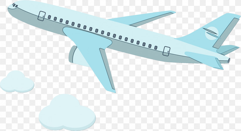 Air Travel Aircraft Narrow-body Aircraft Airbus Jet Aircraft, PNG, 2233x1217px, Watercolor, Aerospace, Aerospace Engineering, Air Travel, Airbus Download Free