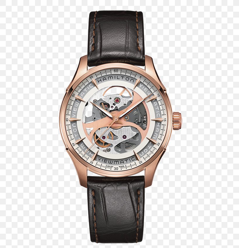 Automatic Watch Hamilton Watch Company Skeleton Watch Watch Strap, PNG, 557x849px, Automatic Watch, Brand, Gold, Hamilton Watch Company, Jewellery Download Free