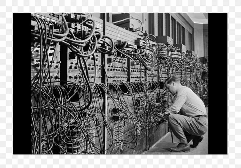 ENIAC Colossus Computer History Of Computing Електронна обчислювальна машина, PNG, 2301x1607px, Eniac, Art, Black And White, Colossus Computer, Computer Download Free