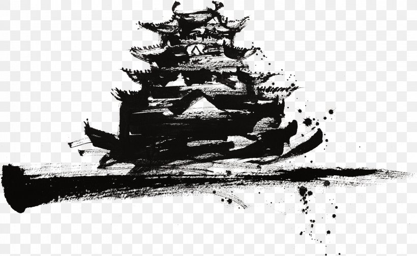 Japan Cartoon Architecture, PNG, 3244x1995px, Japan, Architecture, Battleship, Black And White, Cartoon Download Free