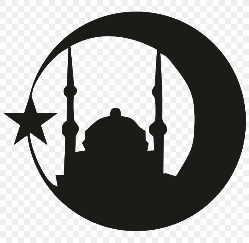Quran Symbols Of Islam Mosque Religion, PNG, 800x800px, Quran, Alhamdulillah, Black And White, Brand, Crescent Download Free