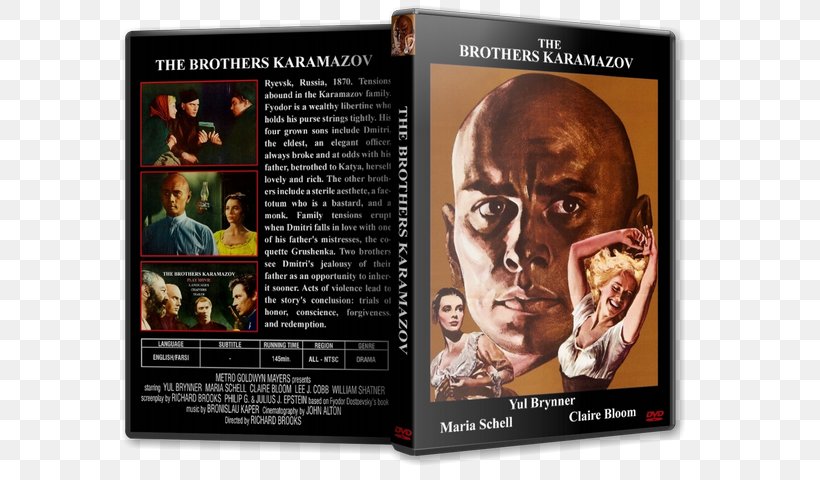 The Brothers Karamazov Fyodor Karamazov Film Actor DVD, PNG, 639x480px, Brothers Karamazov, Actor, Cat On A Hot Tin Roof, Dvd, Film Download Free