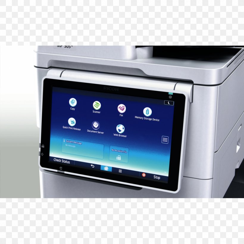 Multi-function Printer Ricoh Gestetner Fax, PNG, 1000x1000px, Multifunction Printer, Device Driver, Electronic Device, Electronics, Fax Download Free