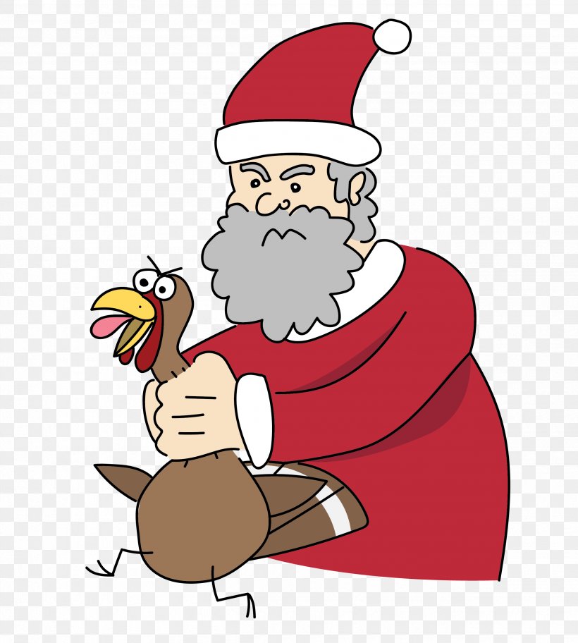 Santa Claus Clip Art Christmas Day Thumb, PNG, 2505x2788px, Santa Claus, Art, Artwork, Beak, Cartoon Download Free