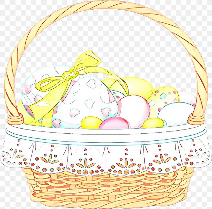 Easter Egg, PNG, 3000x2953px, Cartoon, Basket, Easter, Easter Egg, Flower Girl Basket Download Free