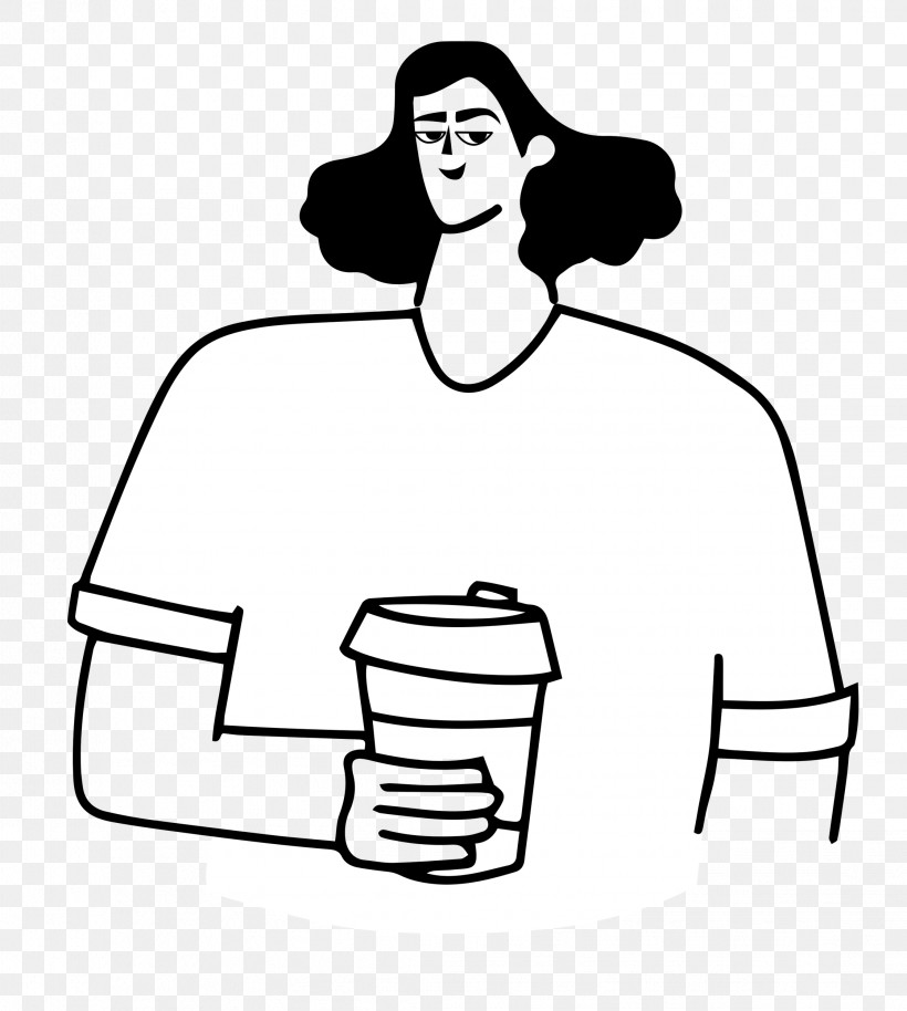 Holding Coffee, PNG, 2241x2500px, Holding Coffee, Character, Family, Human Body, Line Art Download Free