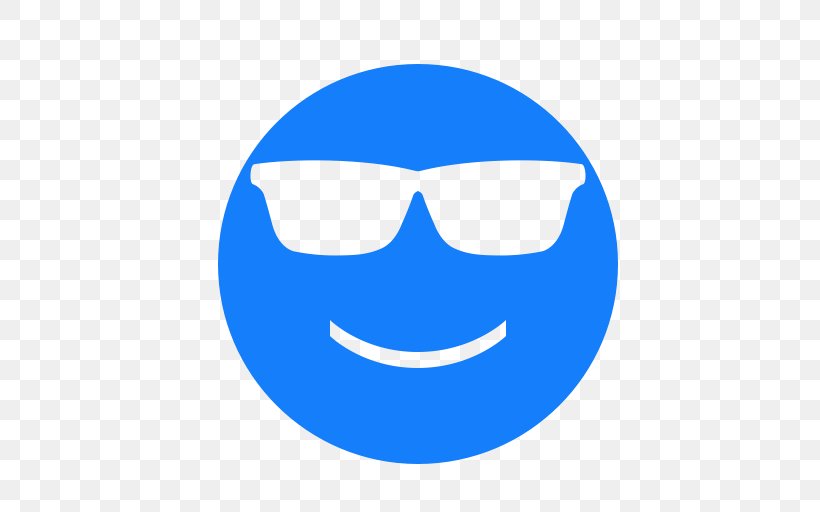 Smiley Sunglasses Emoticon Eyewear, PNG, 512x512px, Smiley, Area, Aviator Sunglasses, Blue, Emoticon Download Free