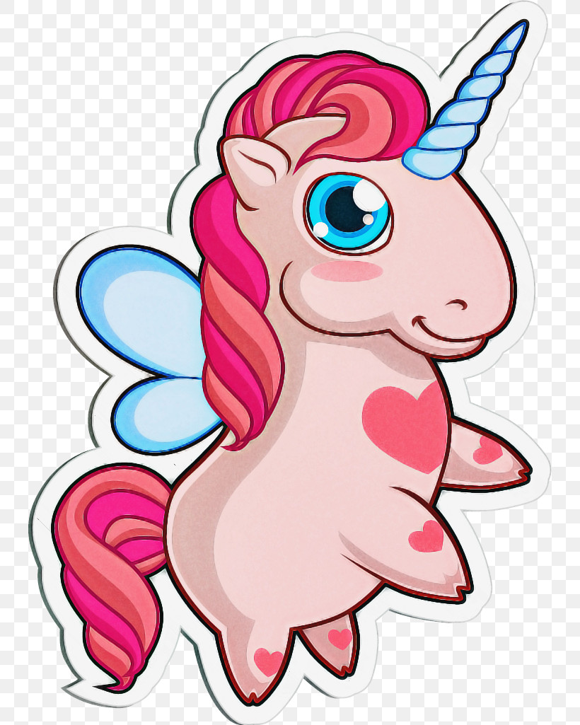 Cartoon Pink Nose Mane Sticker, PNG, 740x1025px, Cartoon, Horse, Mane, Nose, Pink Download Free