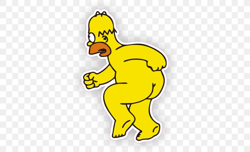 Sticker Homer Simpson Cartoon Наклейка, PNG, 500x500px, Sticker, Animal Figure, Area, Art, Artwork Download Free