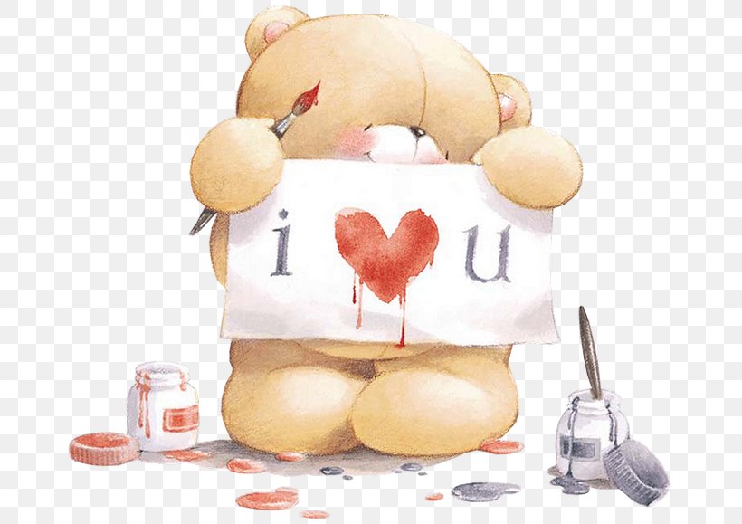 Bear Forever Friends Drawing Clip Art, PNG, 670x579px, Watercolor, Cartoon, Flower, Frame, Heart Download Free